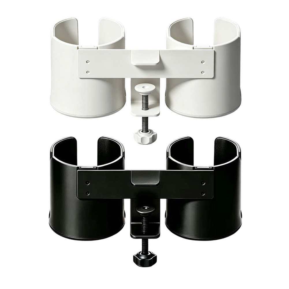 Tumbler 20Oz White - Soporte de mesa con doble abrazadera
