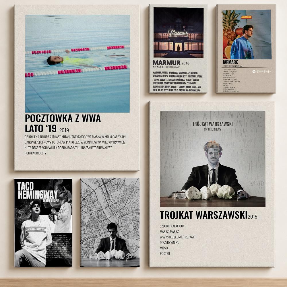Canvas Wrap Ready - Póster de Singer Rapper T-Taco Hemingway,
