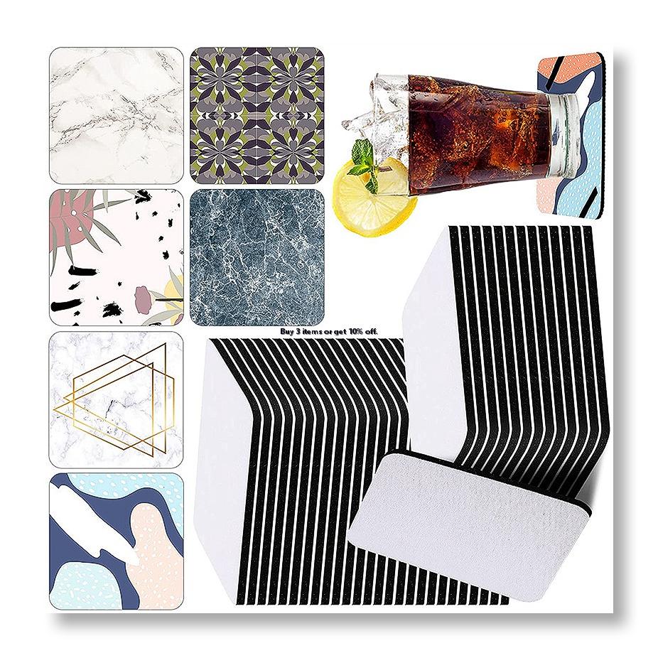 Coaster Sublimation Blank - ✱ 35 posavasos cuadrados para sublimación,