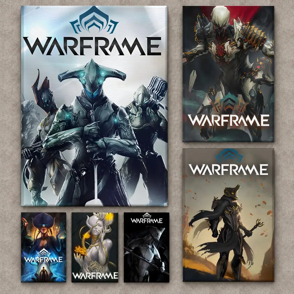 Canvas Wrap Ready - Cuadro de videojuego W-Warframe, caligrafía, lienzo