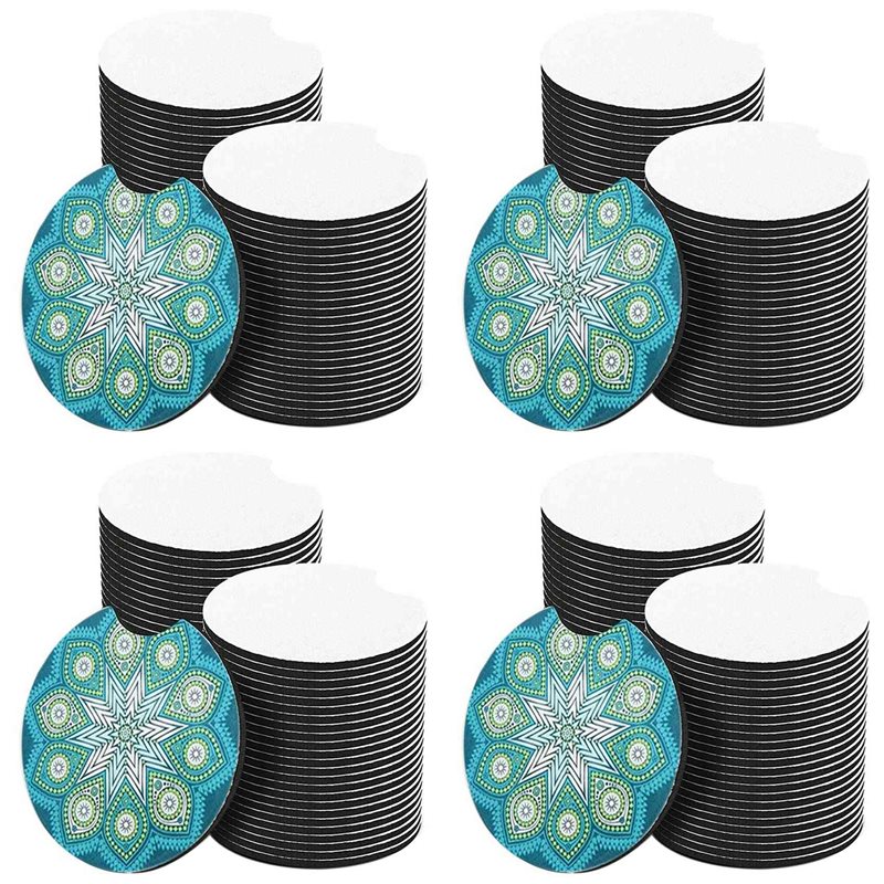 Coaster Sublimation Blank - ABVS, 200 posavasos para coche, ideales