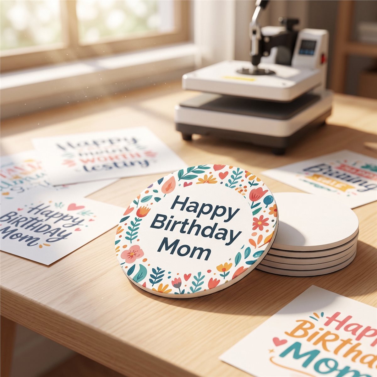 【ABFS】80 posavasos de taza en  - Coaster Sublimation Blank reseña y precio